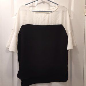 Black and White Blouse